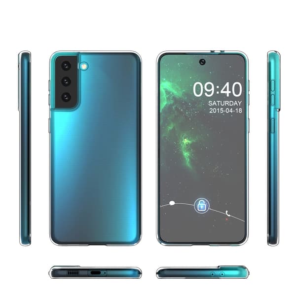 TPU-kuori Samsung Galaxy S21 Plus - läpinäkyvä Transparent