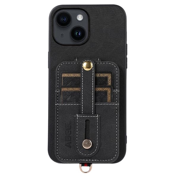 ABEEL Style 02 Mobilskal till iPhone 14 Plus PU Läder Svart