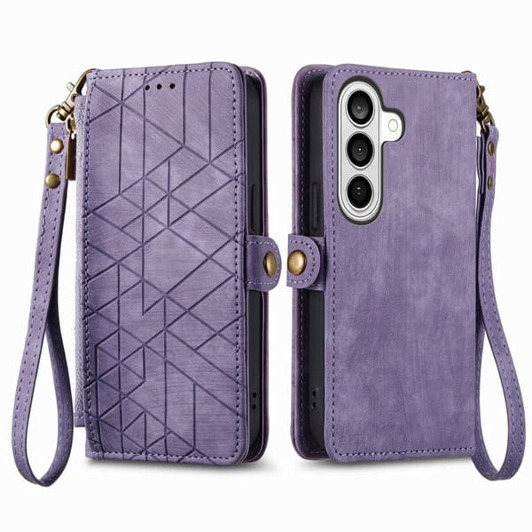 Plånboksfodral för Samsung Galaxy S26 Plus Konstläder - Lila