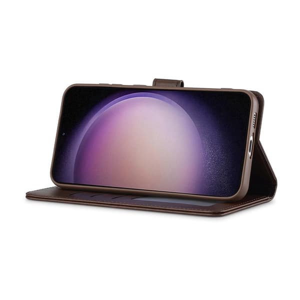 LC.IMEEKE Plånboksfodral för Samsung Galaxy S26 Plus Konstläder - Brun