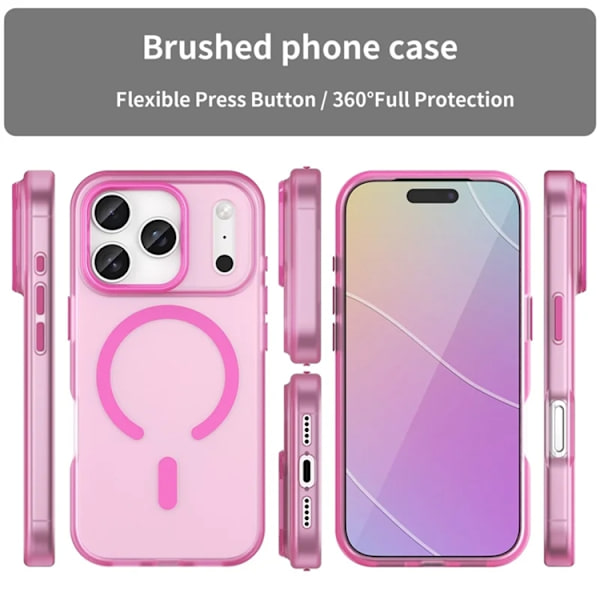 Mobilskal till iPhone 17 Pro MagSafe Matte Translucent - Rosa Blå
