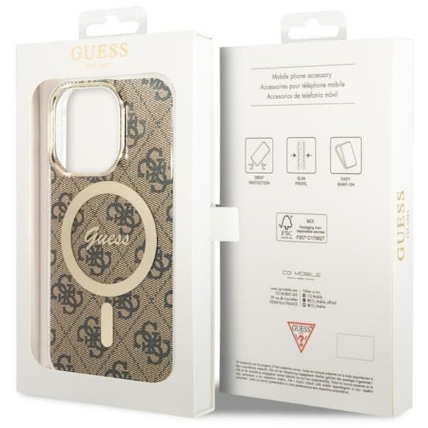 Guess Mobilskal till iPhone 14 Pro MagSafe - Brun Brun