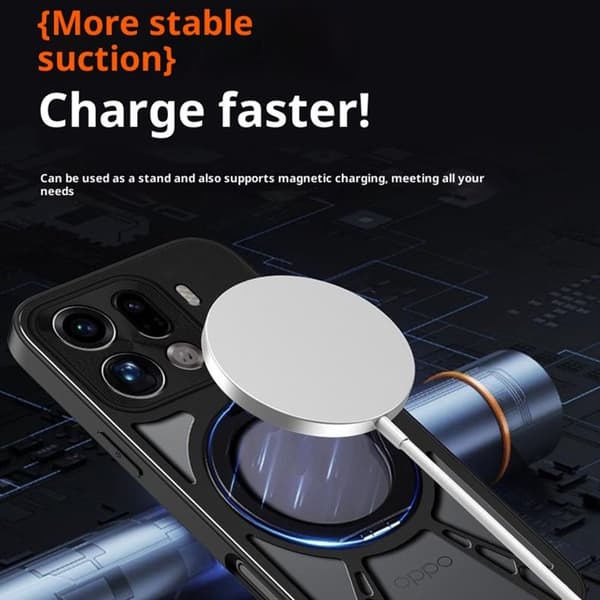 Mobilskal till Oppo Find X9 Pro 5G Silikon + PC + Metall Bumper - Silver
