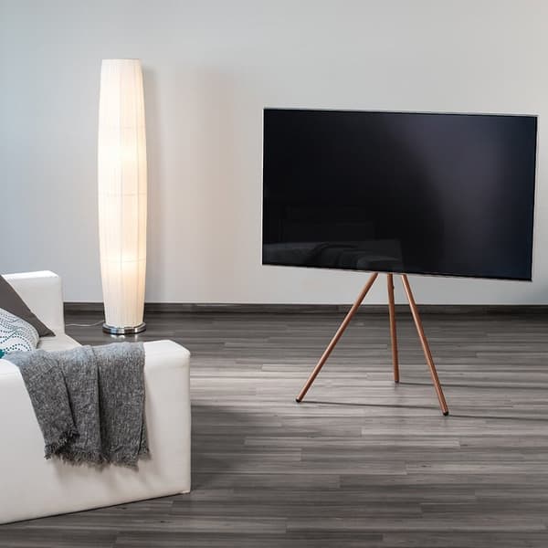 HAMA TV-gulvstativdesign op til 75" valnøddetrælook