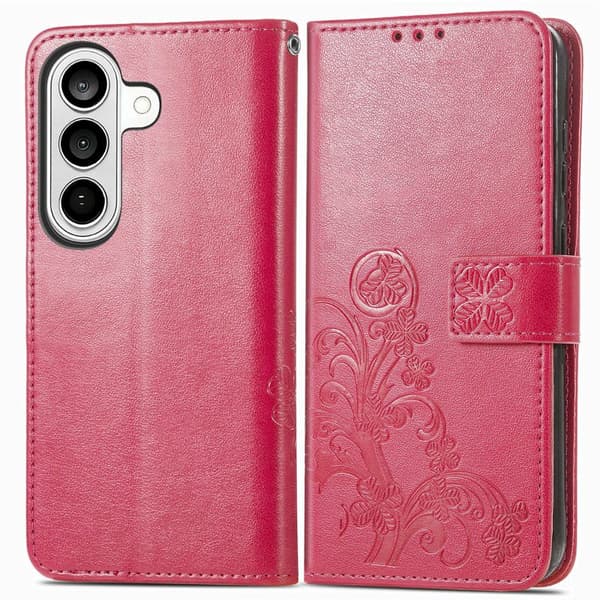 Plånboksfodral för Samsung Galaxy S26 Plus Konstläder - Rosa
