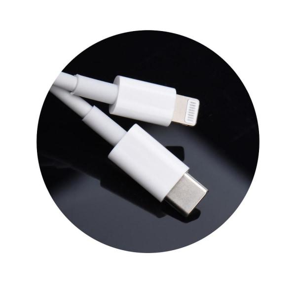 USB-C Kabel til iPhone Lightning 8-pin PD 18W - Hvid