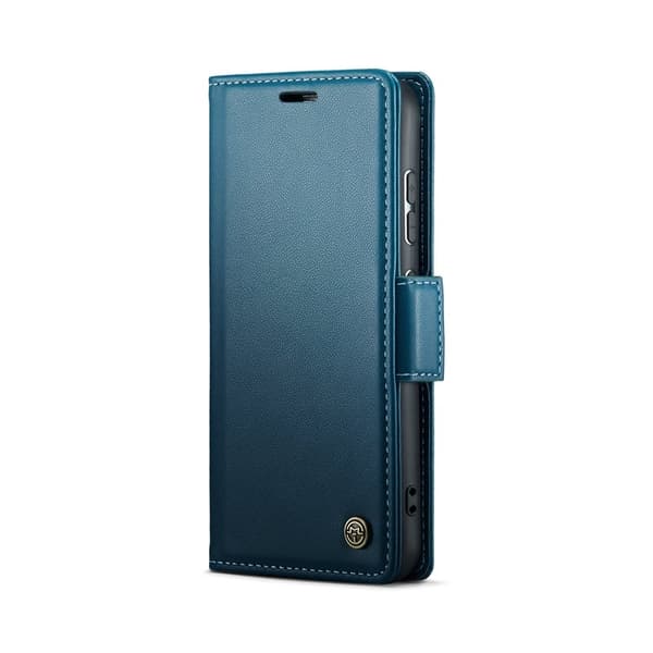 CASEME Samsung Galaxy S25 Ultra Plånboksfodral Konstläder RFID-Skydd Blå