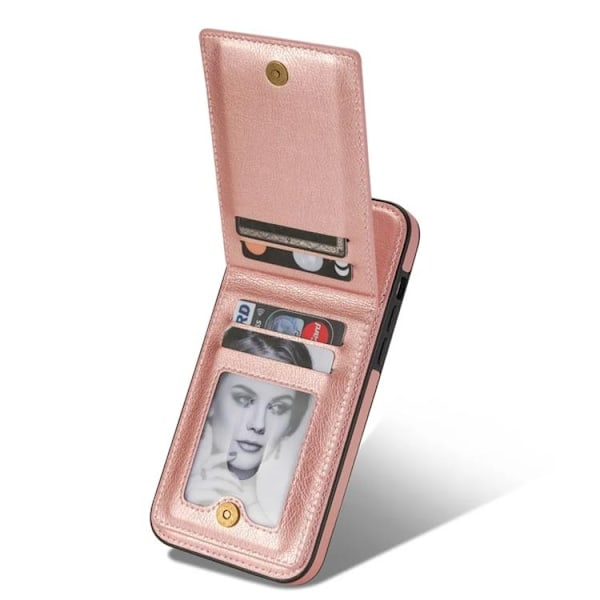 N.BEKUS iPhone 15 Pro Max Mobilskal Korthållare - Rosa