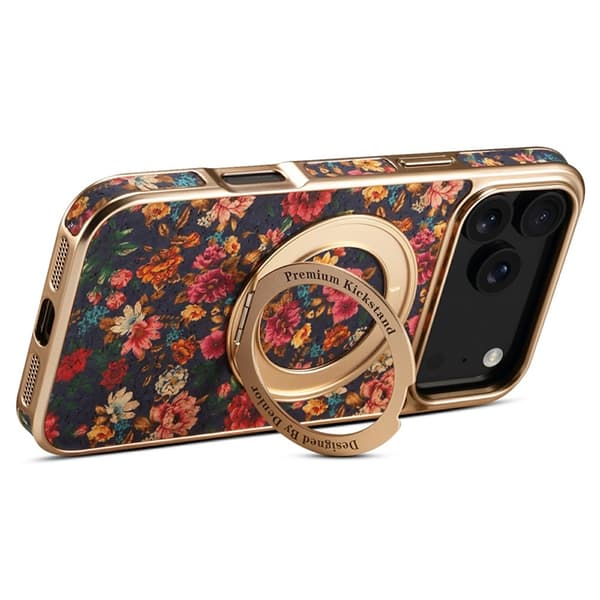 Mobilskal till iPhone 17 Pro MagSafe Electroplated Floral A22 - Lila Lila