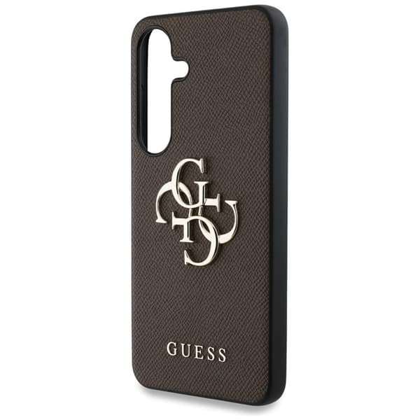 Guess Mobilskal till Galaxy S25 Plus Grained Big 4G Logo Small Classic - Brun