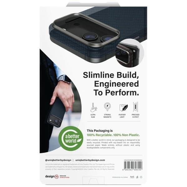 UNIQ telefontaske til iPhone 17 Pro MagSafe Keva EDGE Svart
