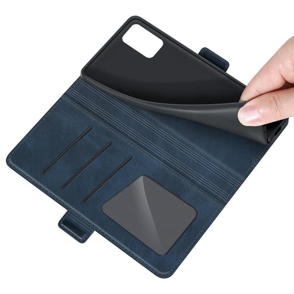 Flip Folio -lompakkokotelo Samsung Galaxy A03s -puhelimelle - sininen Blue
