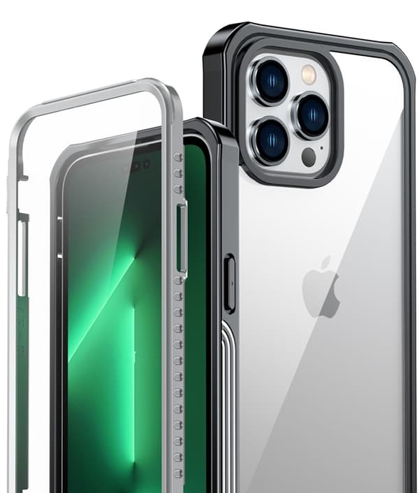 iPhone 14 -puhelimen kuori 360 Premium Full - Musta Black