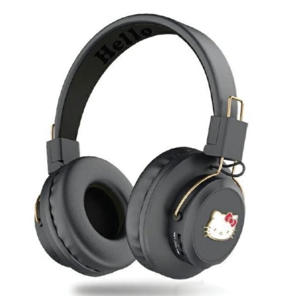 Hello Kitty on-ear-kuulokkeet Bluetooth-metallilogo - musta