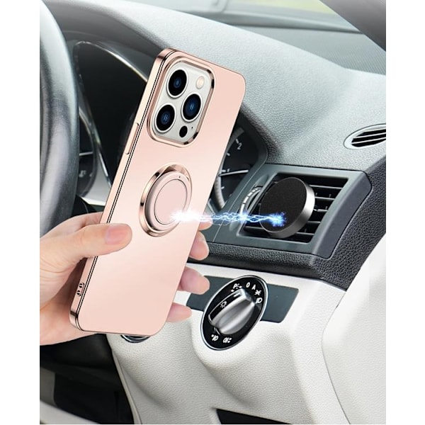 Mobilskal till iPhone 14 Pro Ringhållare Electroplating Kickstand - Lila
