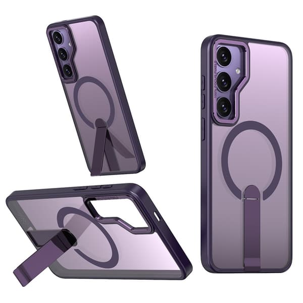 Mobilskal till Galaxy S25 Plus/S24 Plus MagSafe Kickstand Acrylic Lila