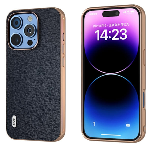ABEEL Mobilskal till iPhone 16 Pro Max Äkta Läder Blå