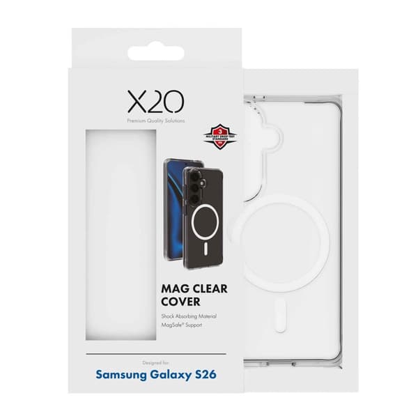 X2O Mag Clear Skal Samsung Galaxy S26 Klar