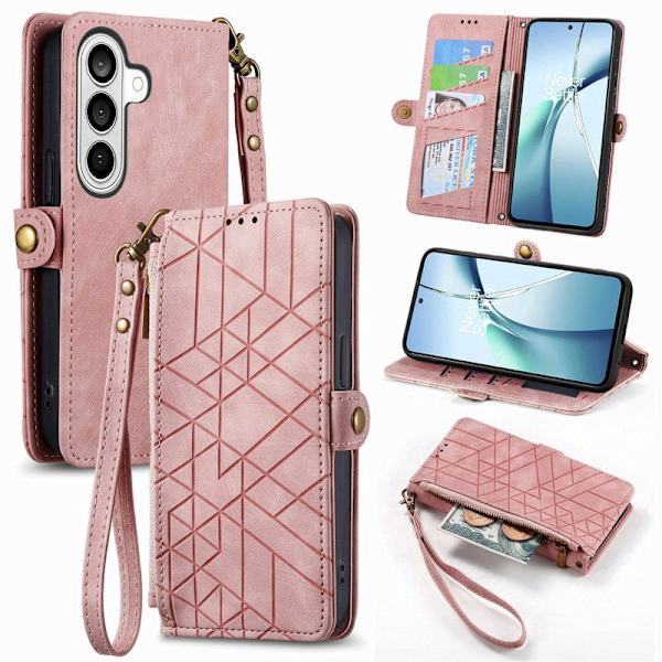 Plånboksfodral för Samsung Galaxy S26 Plus Konstläder - Rosa