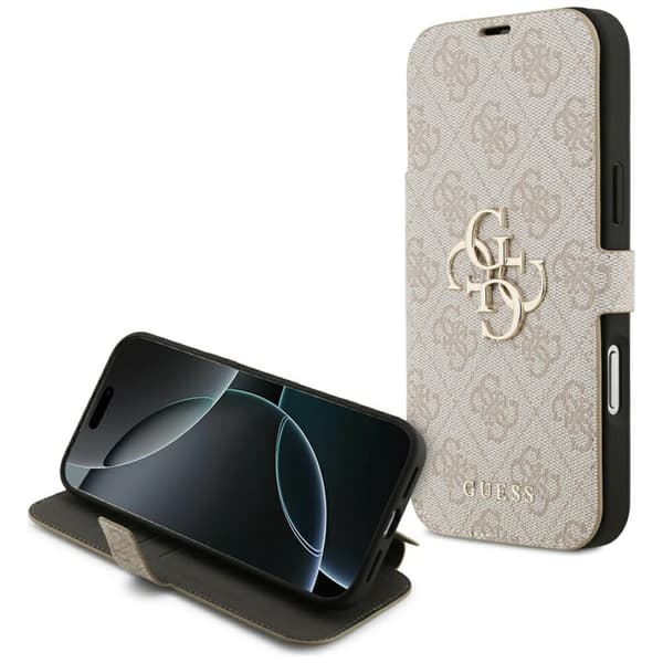 Guess iPhone 17 Pro Max Plånboksfodral Metal Logo - Rosa Rosa