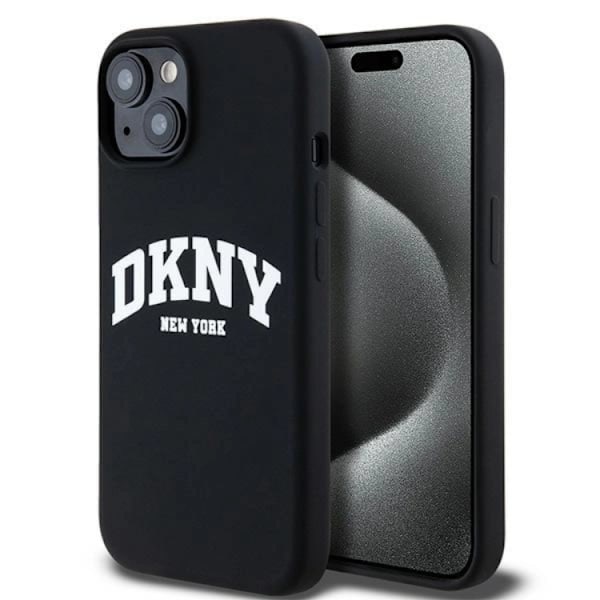 DKNY iPhone 11/XR Mobilskal MagSafe Silikon Vit Logo Svart