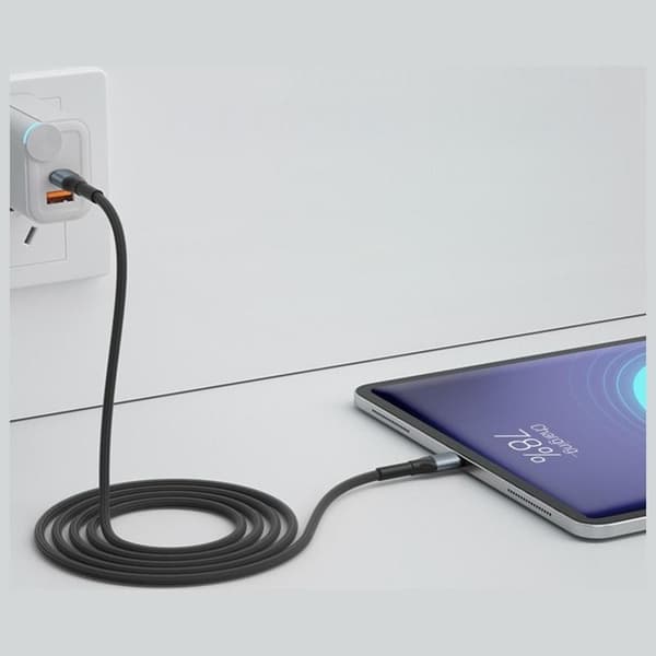 3MK USB-C til USB-C 60W Kabel 20V/3A 2m N-SERIE Hyper - Sort Svart