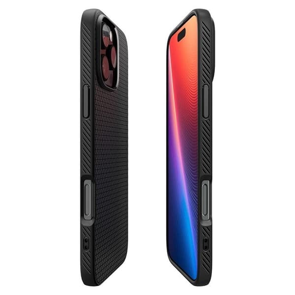 Spigen telefontaske til iPhone 16 Pro Liquid Air - Mat Sort Svart