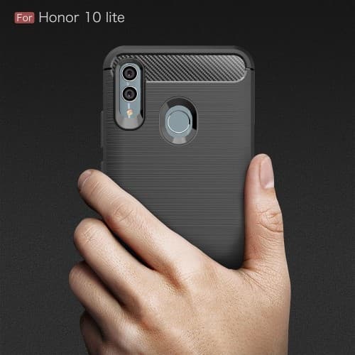 Carbon Flexicase Cover til Huawei P Smart (2019) / Honor 10 Lite Black