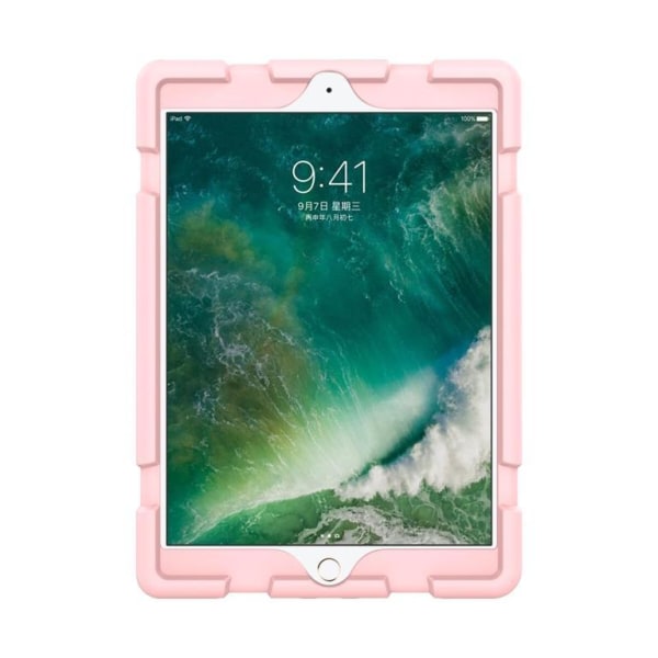 iPad 9.7 (2017/2018 / Air / Air2) suojus Heavy Duty Silicone - vaaleanpunainen