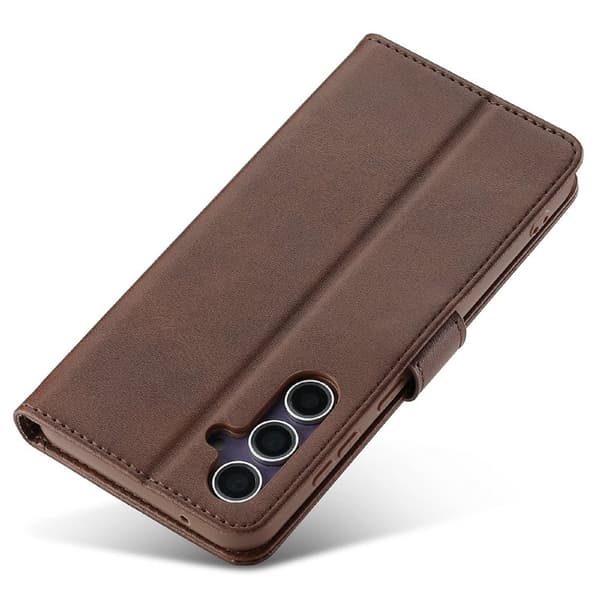 LC.IMEEKE Samsung Galaxy S25+ Plånboksfodral Konstläder - Brun