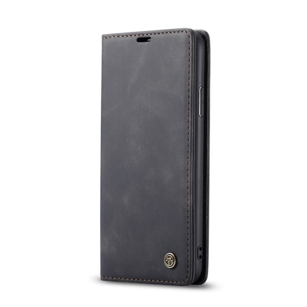CASEME 013 Flip Konstläderplånboksfodral för iPhone 11 Pro Max - Svart
