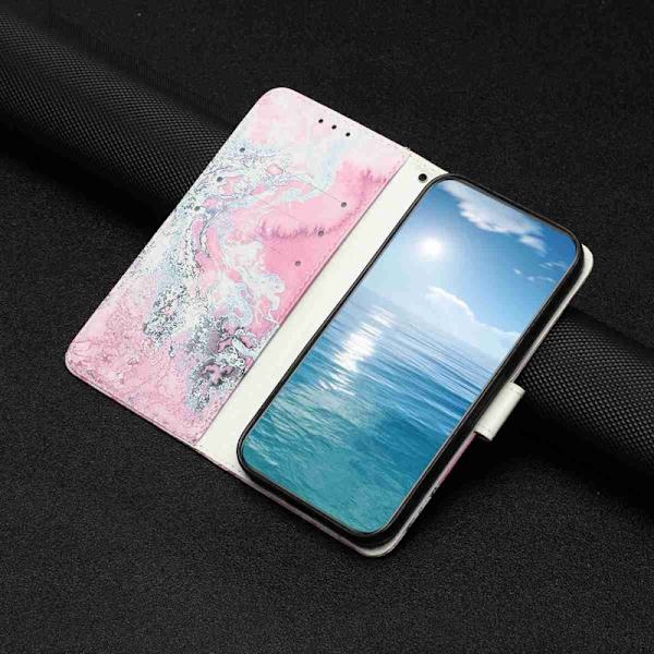 Plånboksfodral för Samsung Galaxy S26 Plus Stativ Konstläder - Rosa Marmor