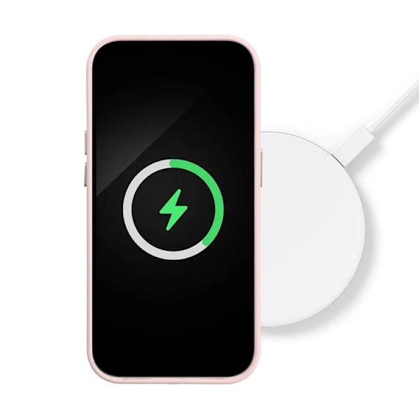 iPhone 15 Pro Mobilskal Magsafe Läder - Rosa