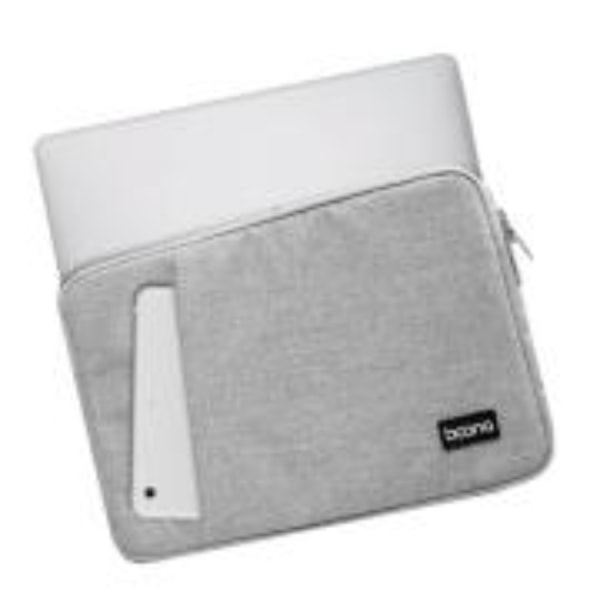 Baona Datorfodral 12" Med Ficka - Grå