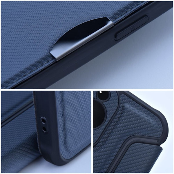 iPhone 15 Plus Plånboksfodral Razor Holster - Blå