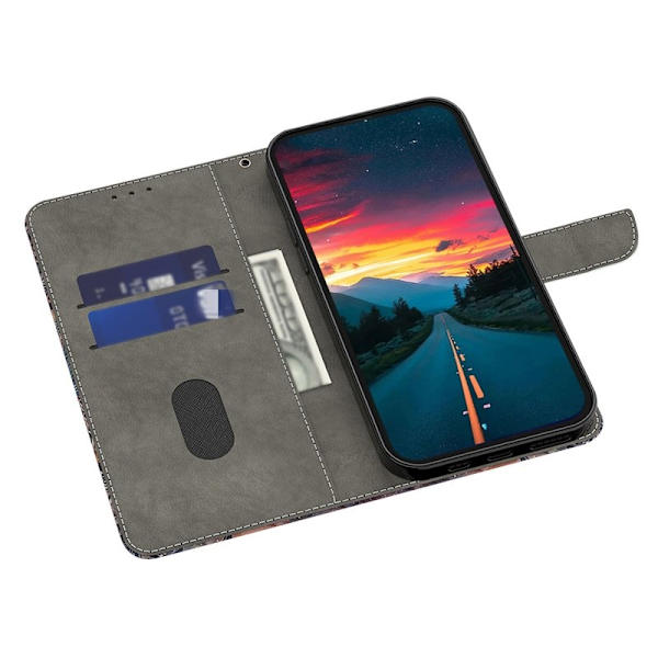 Samsung Galaxy S26/S26 Pro Plånboksfodral Magnetlås Konstläder Blå Ros