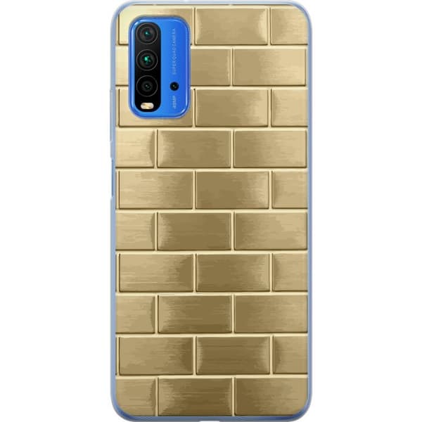 Mobilskal till Xiaomi Redmi 9T med Gyllene Murstenar