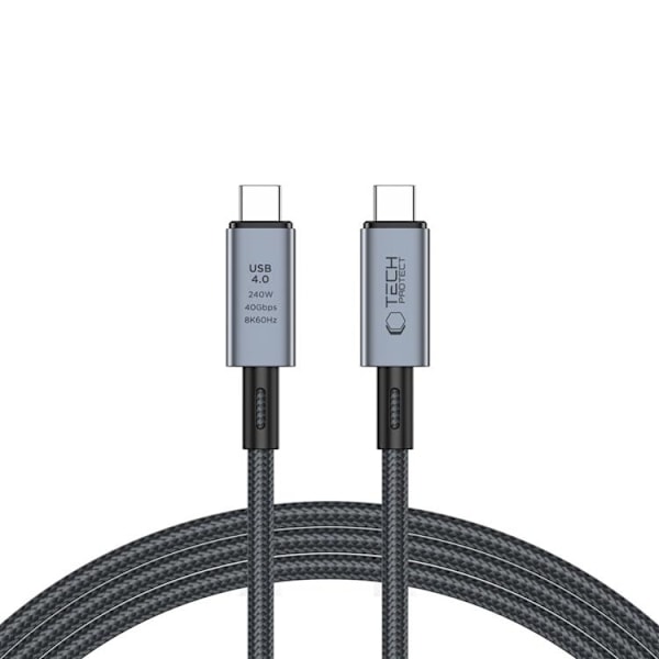 Tech-Protect USB-C til USB-C-kabel Ultraboost 40GBPS PD 240W 1m Grå