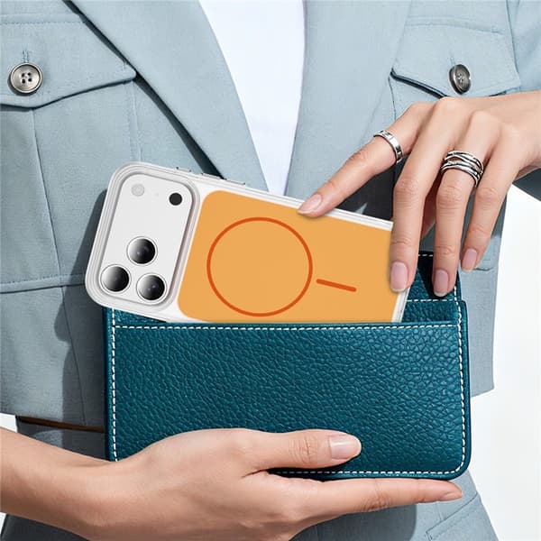 Mobilskal till iPhone 17 Pro MagSafe Skin Touch TPU PC - Orange Orange
