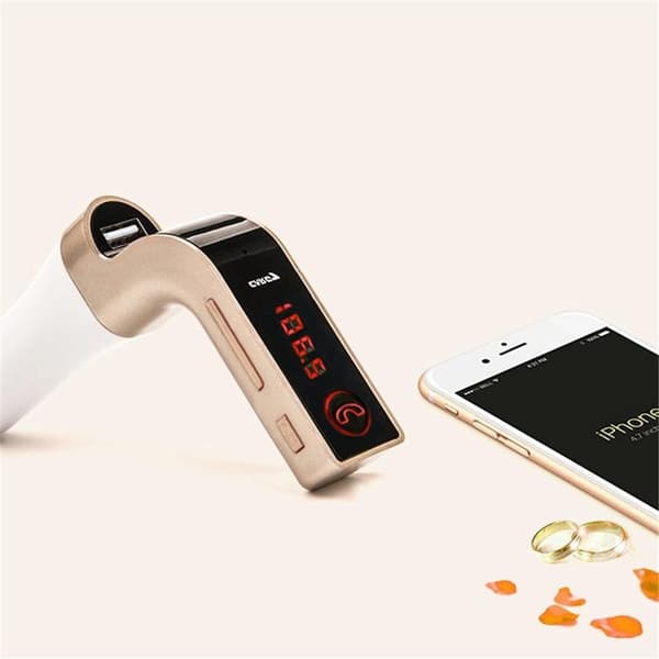 Bil Bluetooth MP3-Spelare FM-Sändare USB-Billaddare G7 - Silver Silver