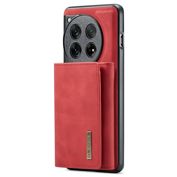 DG.MING OnePlus 12 5G Konstläder Plånboksfodral Röd