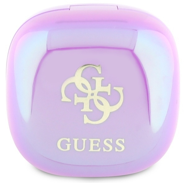 Guess TWS øretelefon Bluetooth iriserende 4G trykt logo - lilla Lila