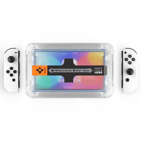 Spigen Ez Fit Skærmbeskytter i hærdet glas 2-pak Nintendo Switch OLED