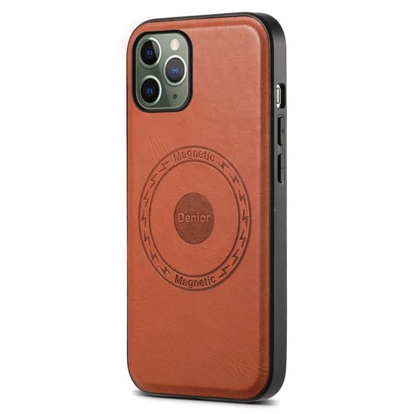 DENIOR Mobilskal till iPhone 11 Pro PU Läder Non-Slip Grepp - Brun