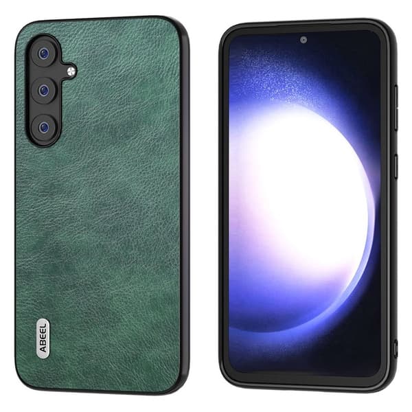 ABEEL Mobilskal till Samsung Galaxy S23 FE Läder TPU+PC Grön