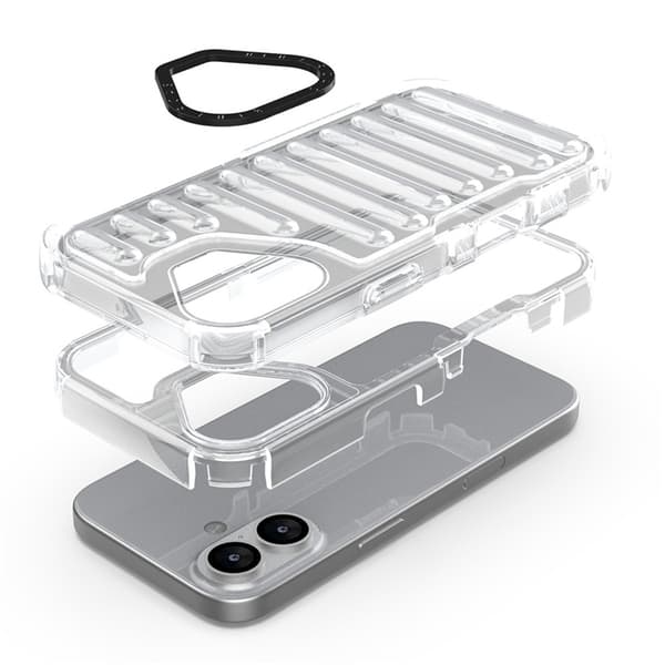 Mobilskal till iPhone 17 Stripe Design Detachable - Transparent Transparent
