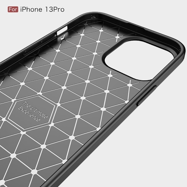 Kulfibertekstur Cover iPhone 13 Pro - Sort Black