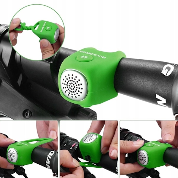 Rockbros Elektronisk Cykel Ring klocka - Grön Grön