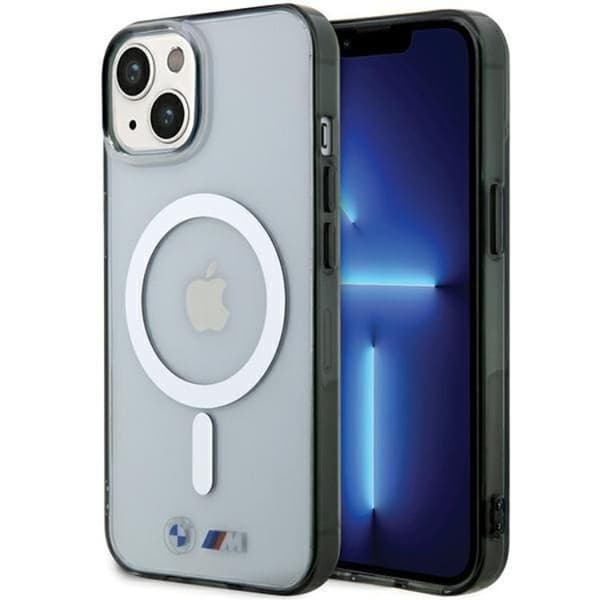 BMW Mobilskal till iPhone 15 Magsafe Silver Ring - Transparent Transparent