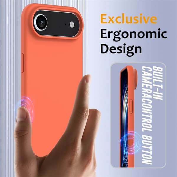 Mobilskal till iPhone Air MagSafe Silikon Anti-Drop - Orange Orange